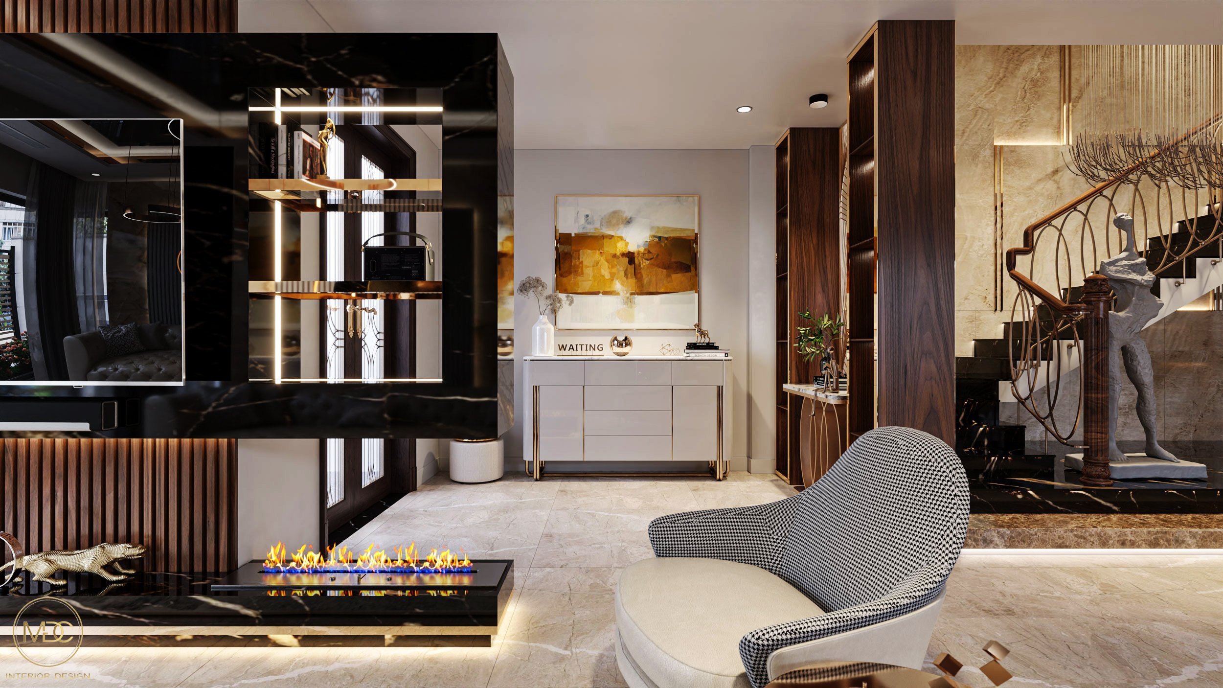 Từng chi tiết dù nhỏ nhất nhưng vẫn được các KTS nhà MDC Luxury Design thiết kế tạo nên một không gian sống hoàn hảo.
