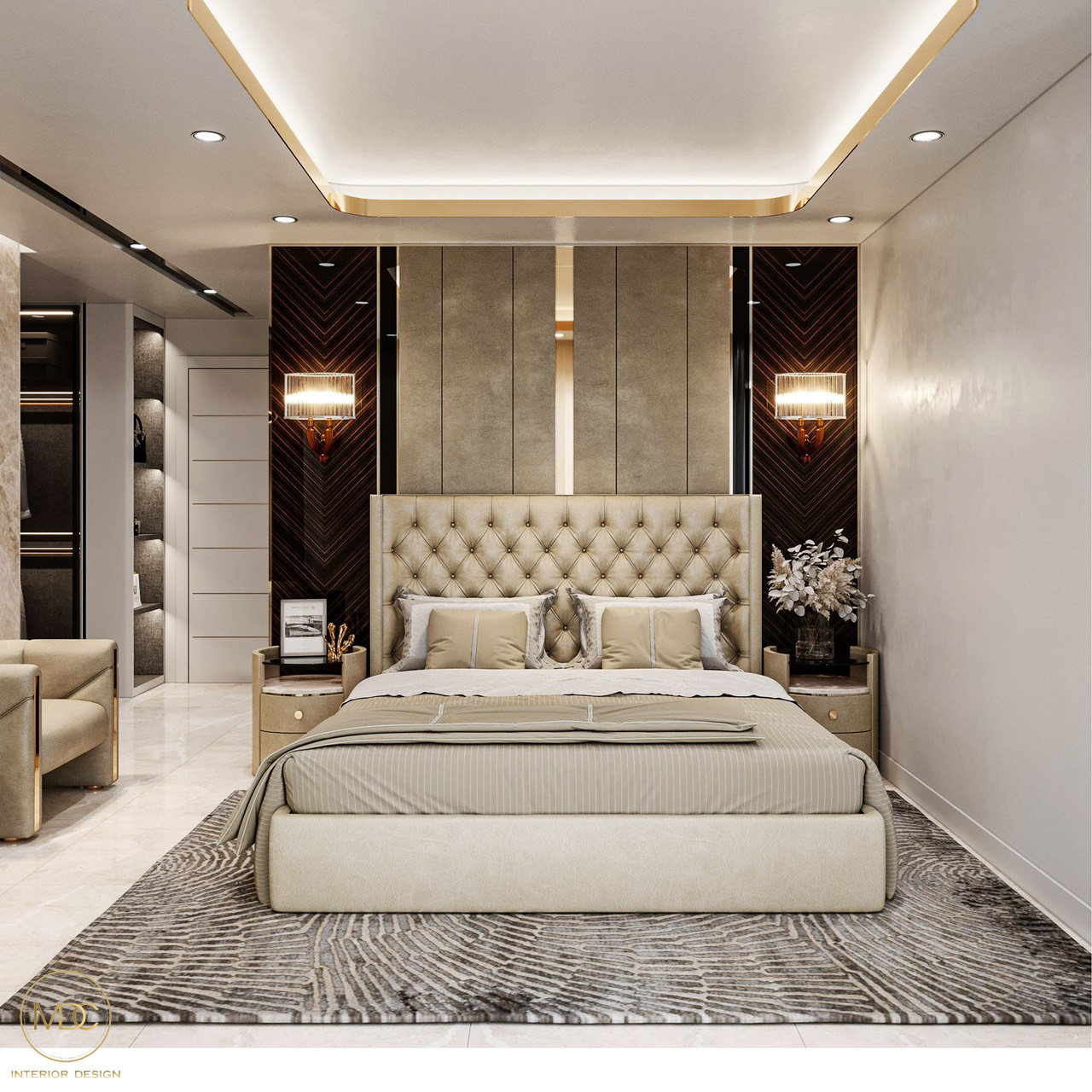 Thiết kế không gian phòng ngủ không quá cầu kỳ, nhưng vẫn đảm bảo được đầy đủ công năng sử dụng.